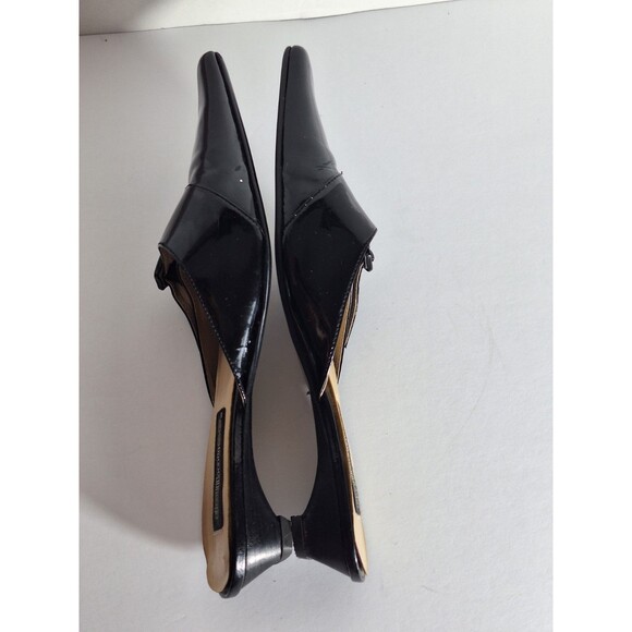 Vintage Y2K Dollhouse Darby Patent Leather Pointed Toe Mules Sz 9M Witchy Gothic - Picture 9 of 12